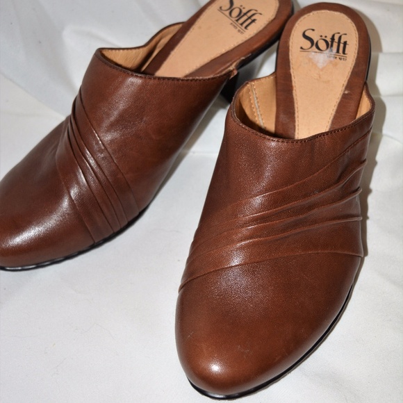 Sofft Shoes - SALE! NEW! SOFFT LEATHER MULES/HEELS! COMFORT! 8.5